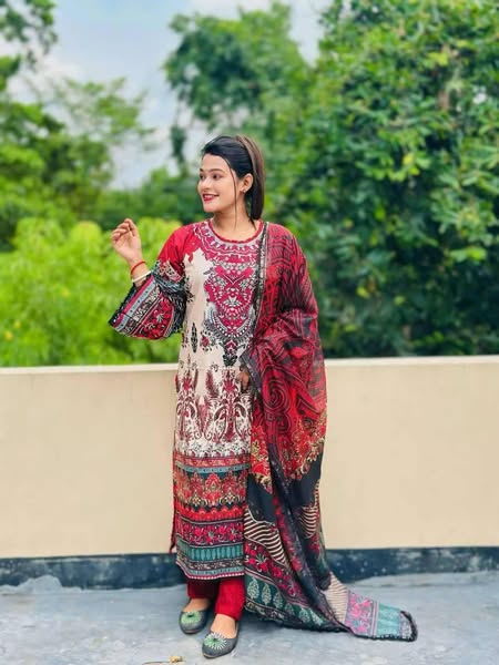 রেডিমেট ভাইরাল সিল্ক থ্রি পিস - Image 2