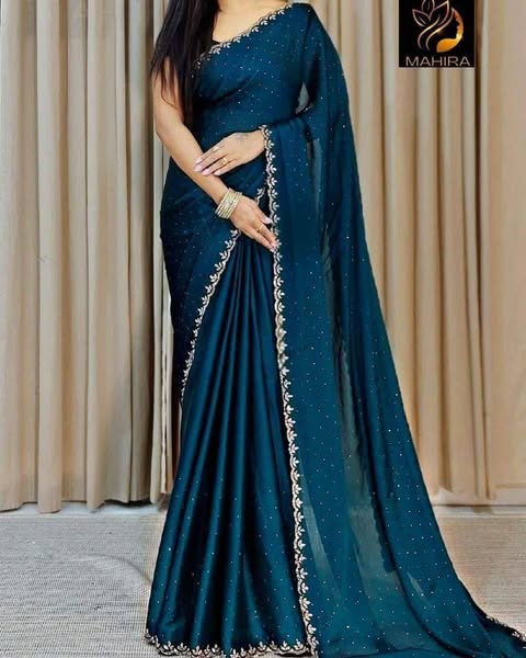 Pure জর্জেট শাড়ি - Image 2